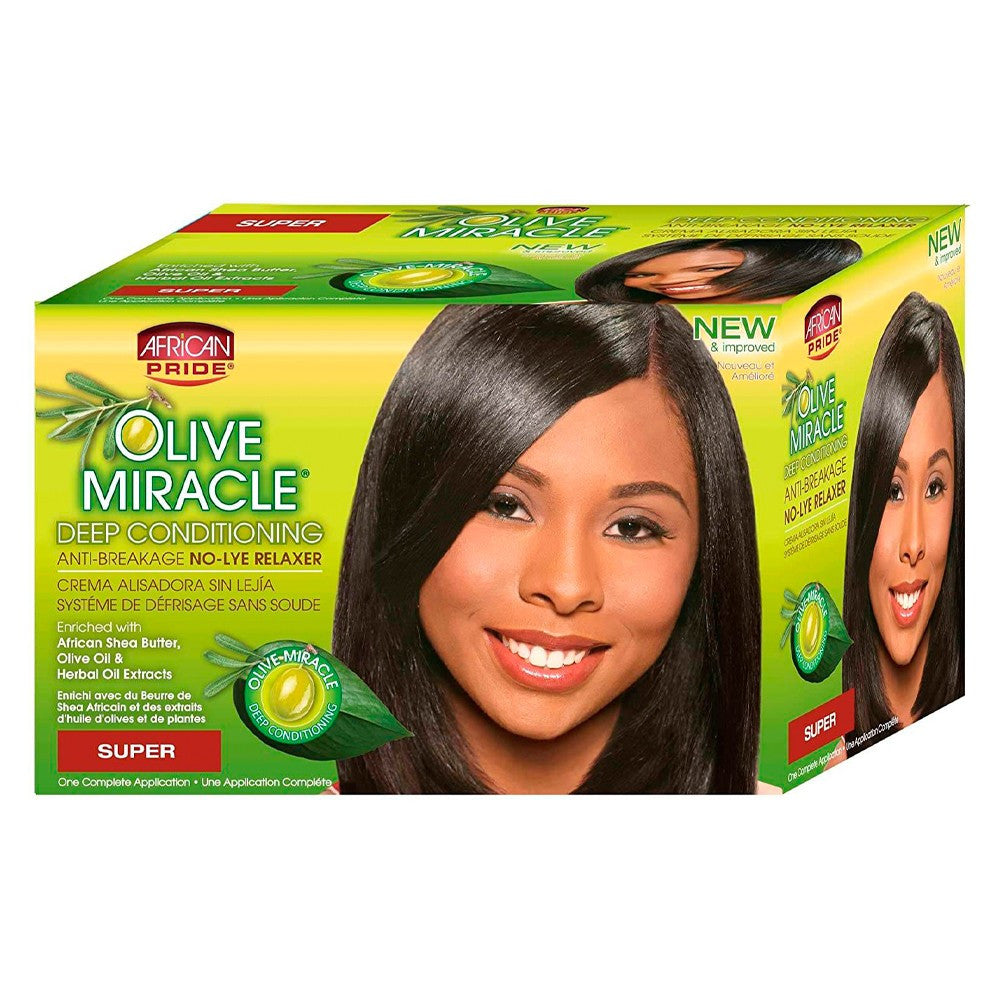 African Pride Olive Relaxer Kit Super