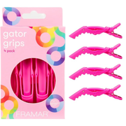 Pinzas de Goma Rosa para Cabello, 4 Unidades