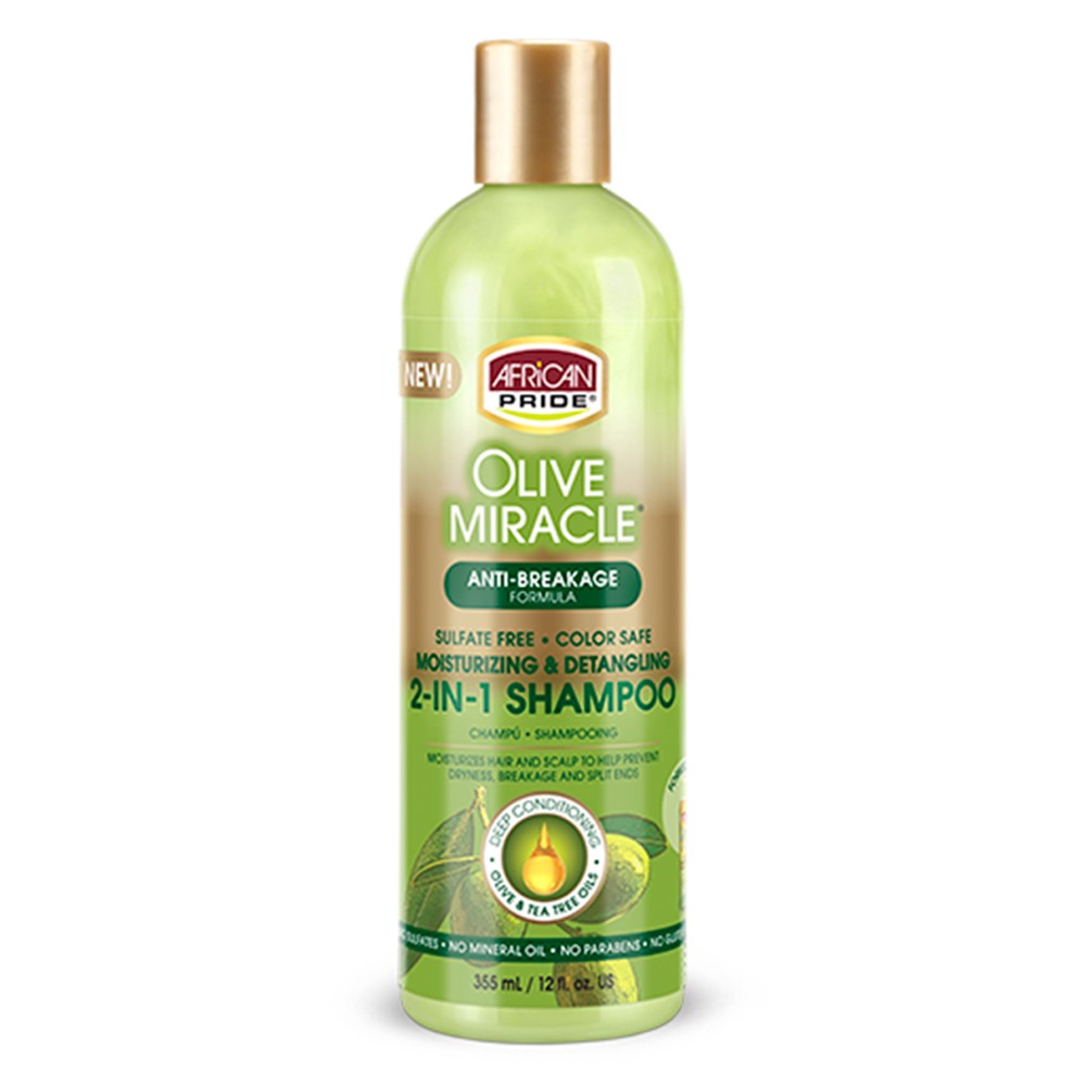 African Pride Olive Miracle Anti-Breakage 2-in-1 Shampoo 355ml