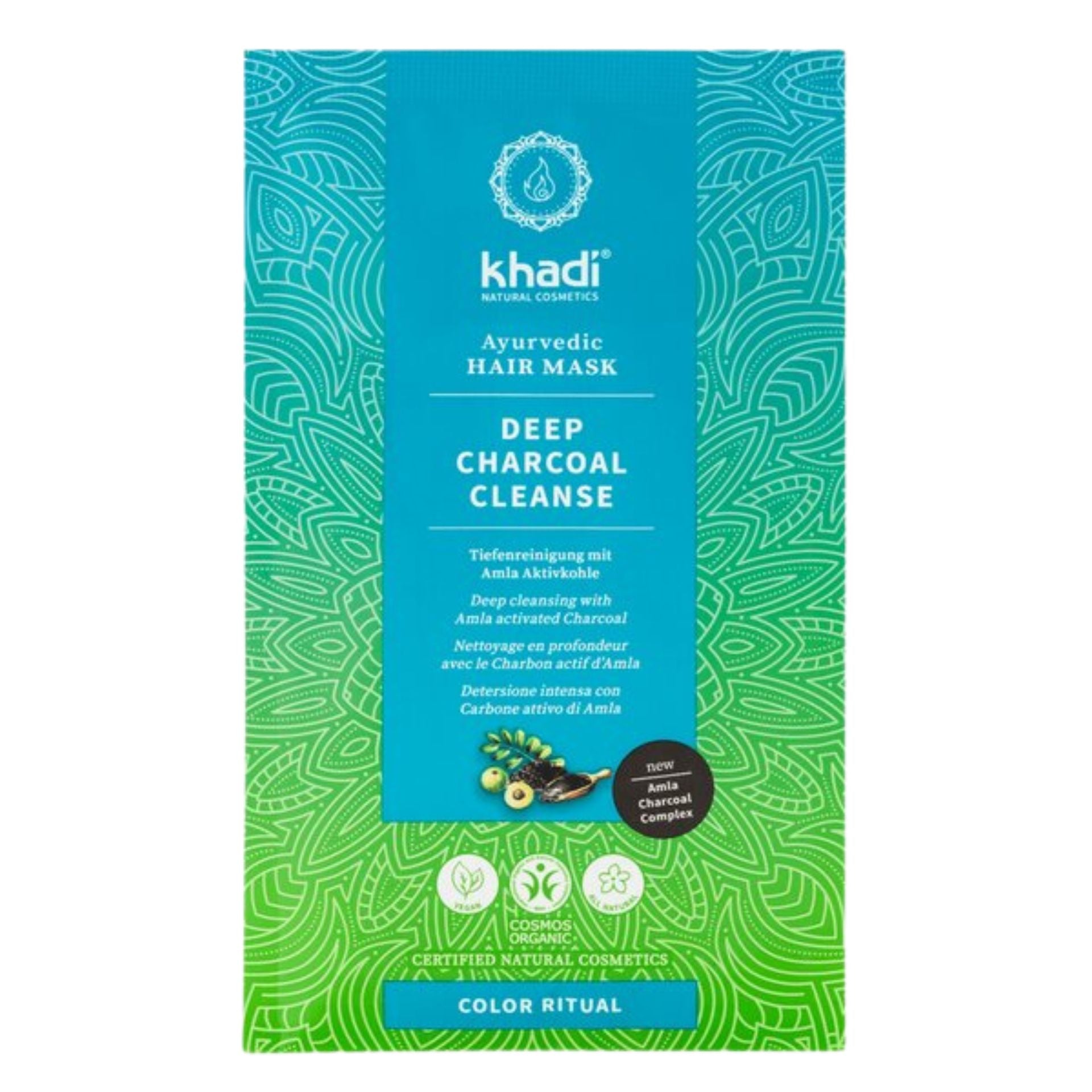 Khadi Ayurvedic Hair Mask Deep Charcoal Cleanser 50g