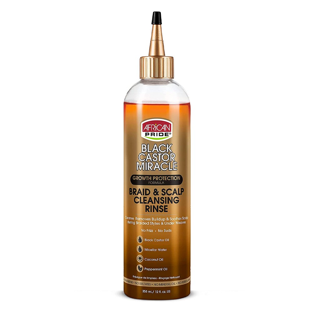 African Pride Black Caster Oil Braid and Scalp Cleansing 355ml