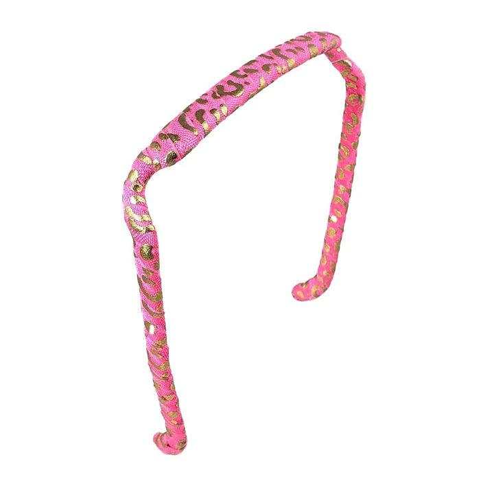 Zazzy Bandz Pink and Gold Cheetah Headband