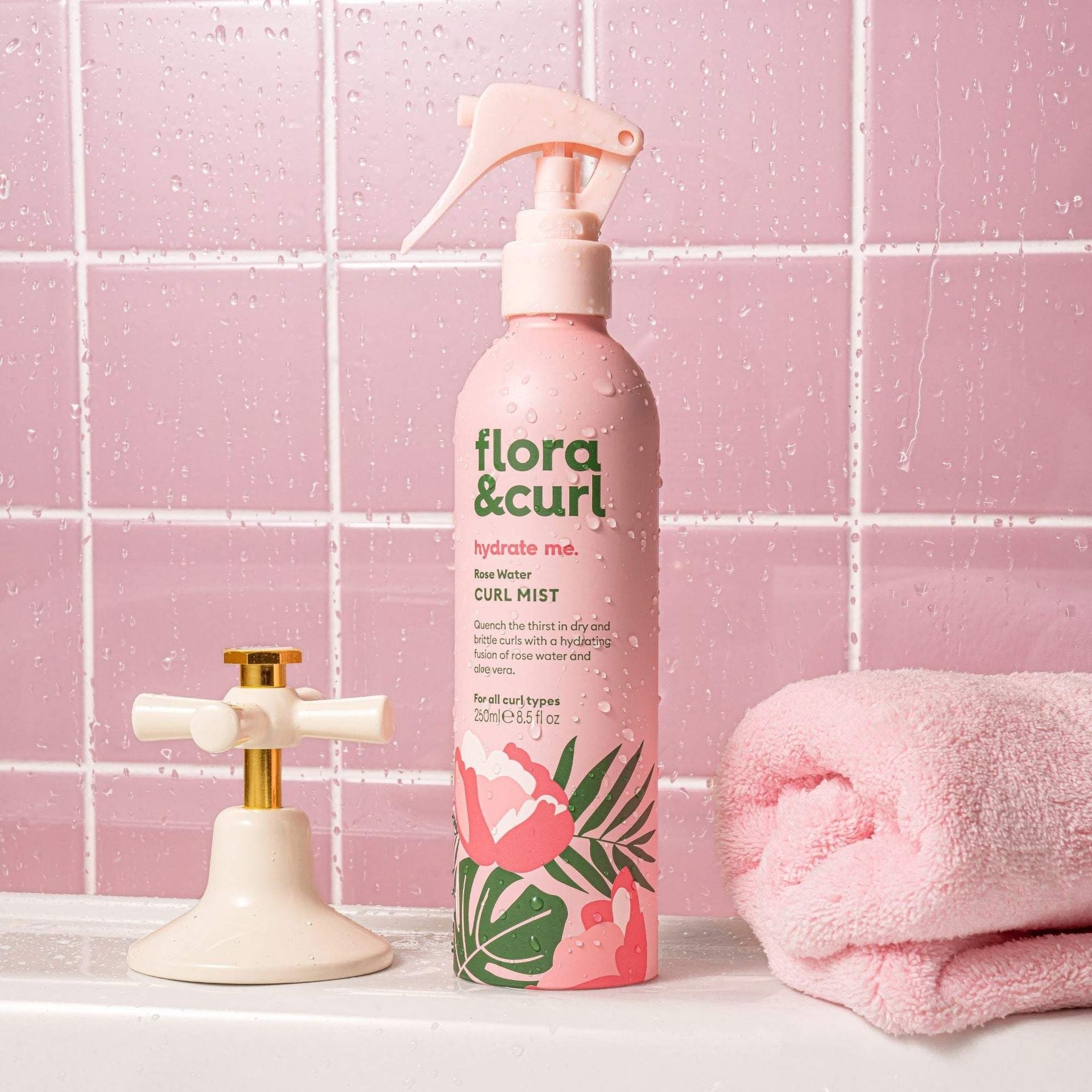 Flora & Curl Hydrate Me Rose Water Curl Mist 250ml