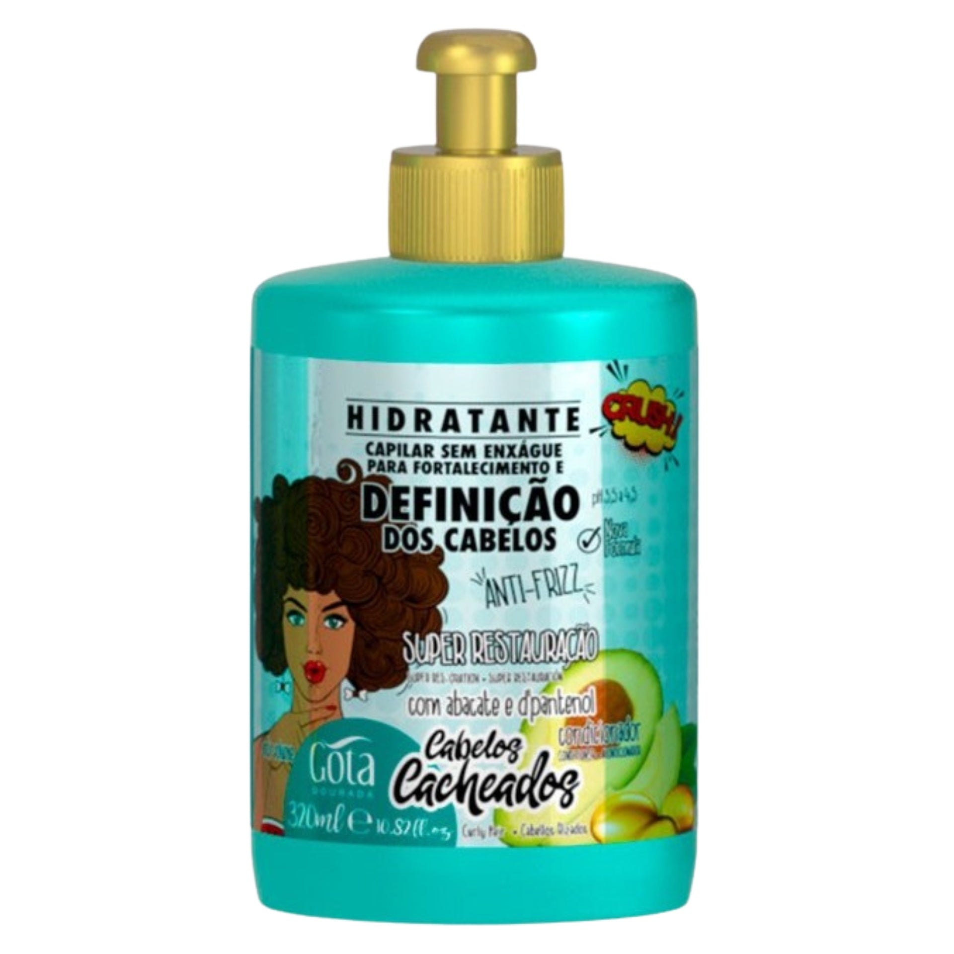 Gota Dourada Creme Pentear Fortalecimento Cacheados 320ml
