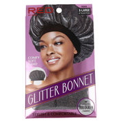 Red Kiss Glitter Bonnet Jet Black Pearl XL