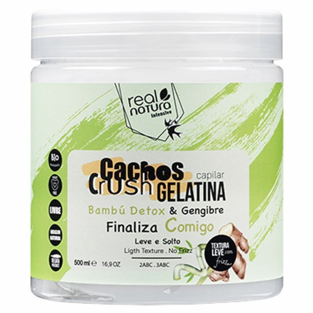 Real Natura Gelatina Capilar Cachos Crush Bambú & Gengibre 500ml