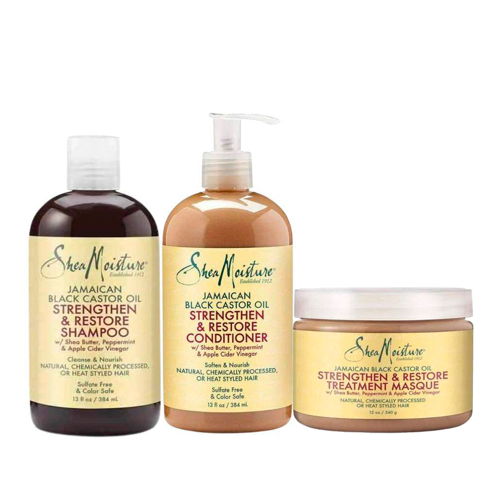 Shea Moisture Jamaican Black Castor Oil Pack of 3