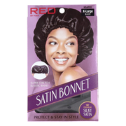 Red Kiss Satin Bonnet Black XL