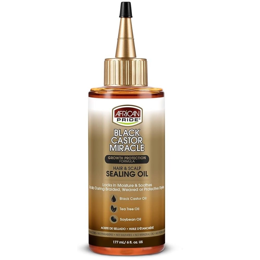 African Pride Black Castor Hair & Scalp Sealing Oil 177ml