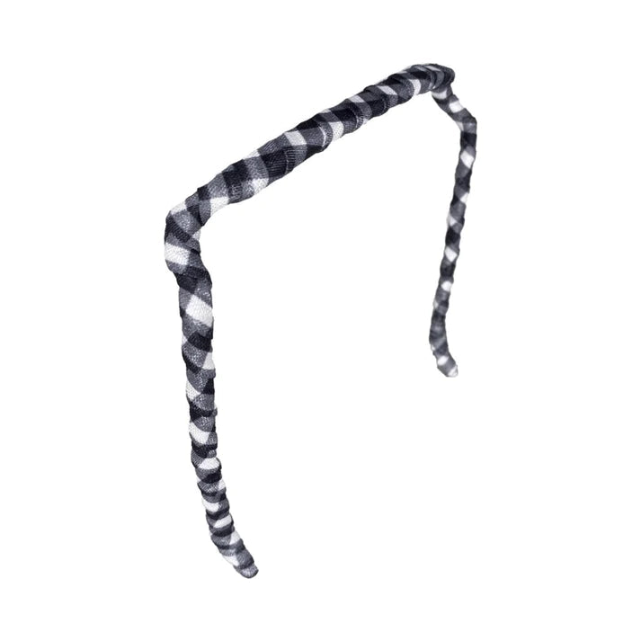 Zazzy Bandz Gingham in White and Black Headband