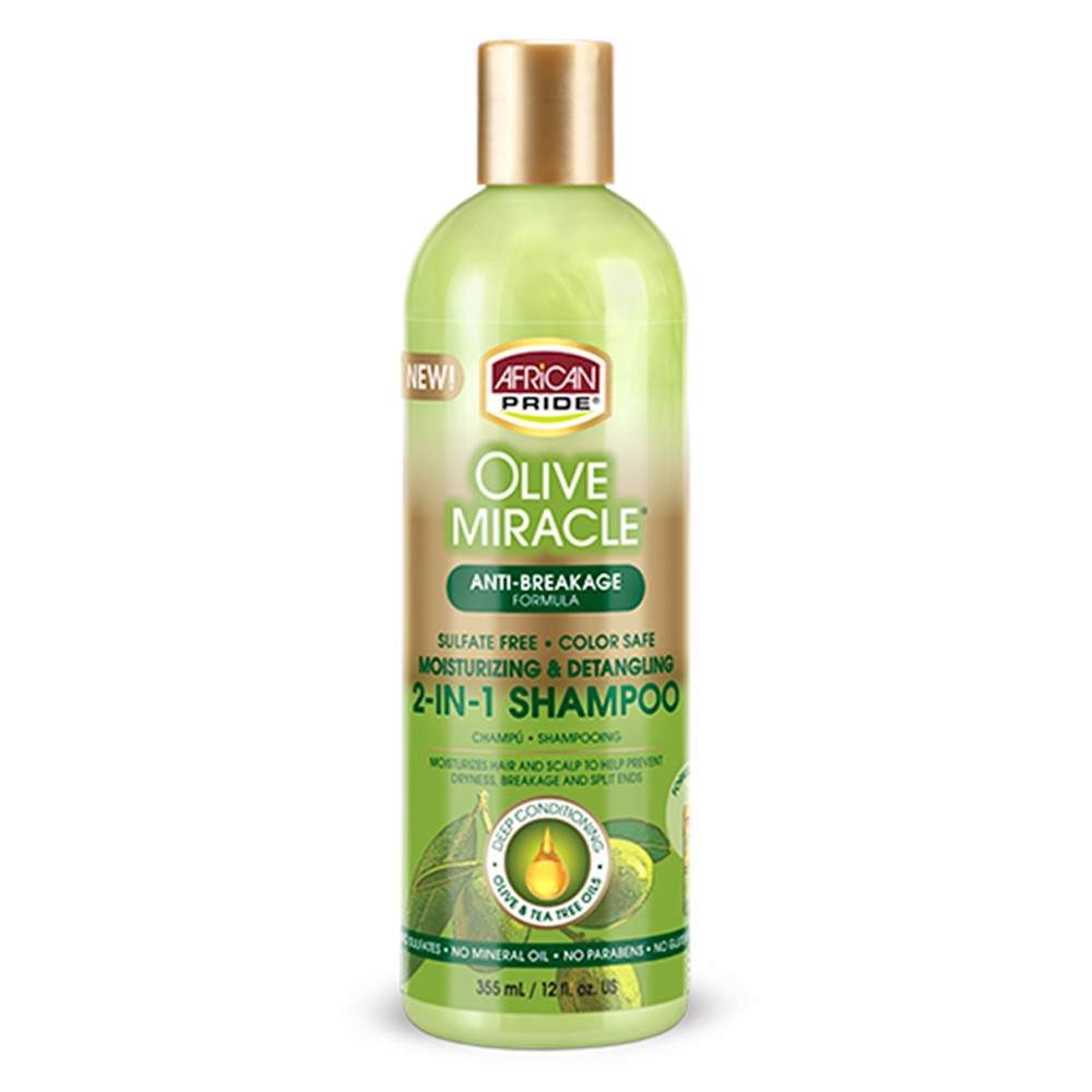 African Pride Olive Miracle Anti-Breakage 2-in-1 Shampoo 355ml