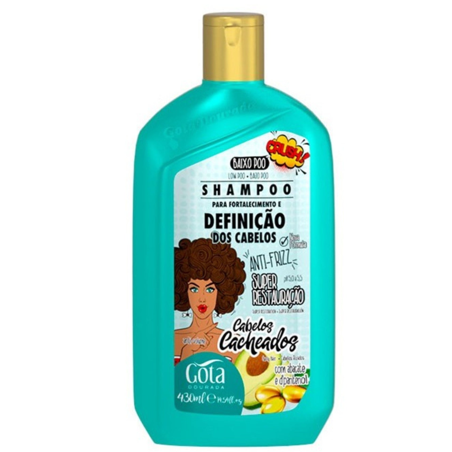 Gota Dourada Shampoo Fortalecimento Cacheados 430ml