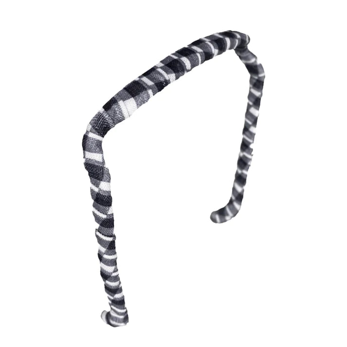 Zazzy Bandz Gingham in White and Black Headband