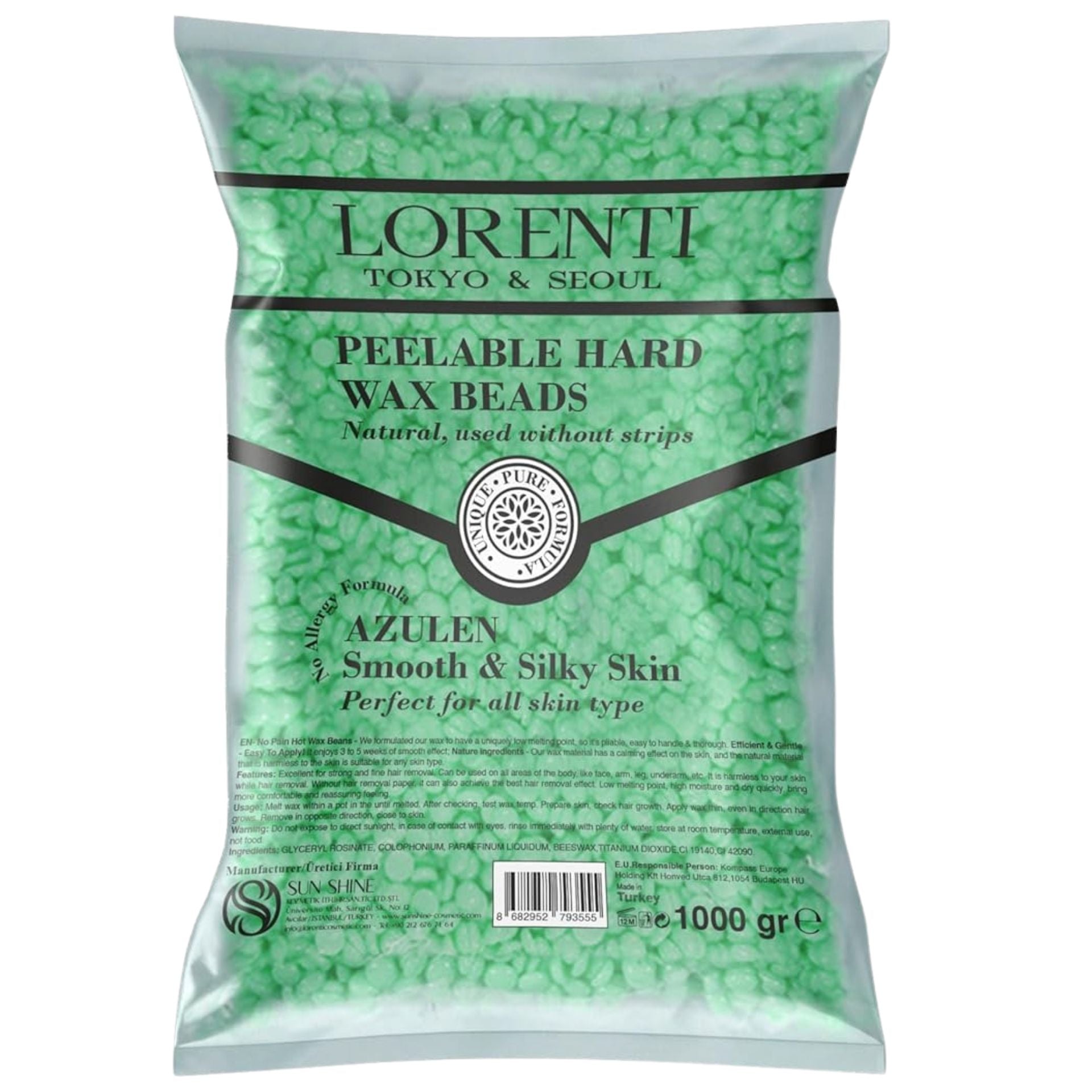 Lorenti Hair Perlas de cera depilatoria 1000 ml Azulen
