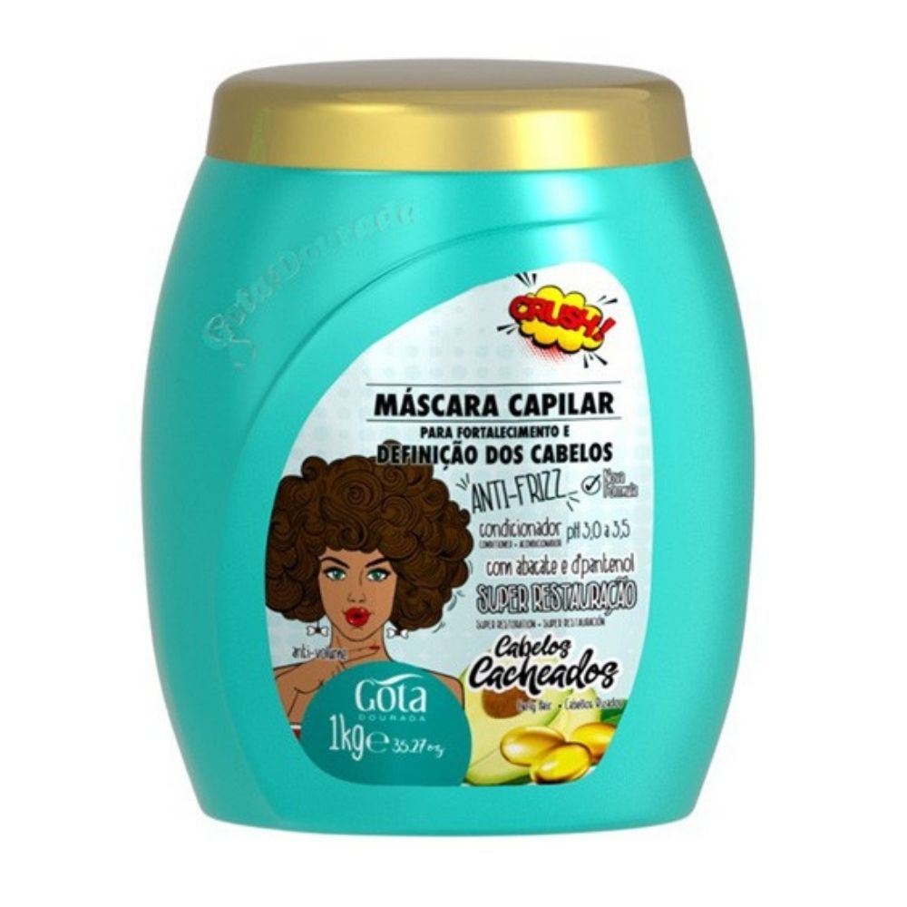 Gota Dourada Mascara Fortalecimento Cacheados 1kg