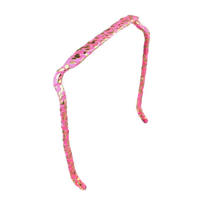 Zazzy Bandz Pink and Gold Cheetah Headband