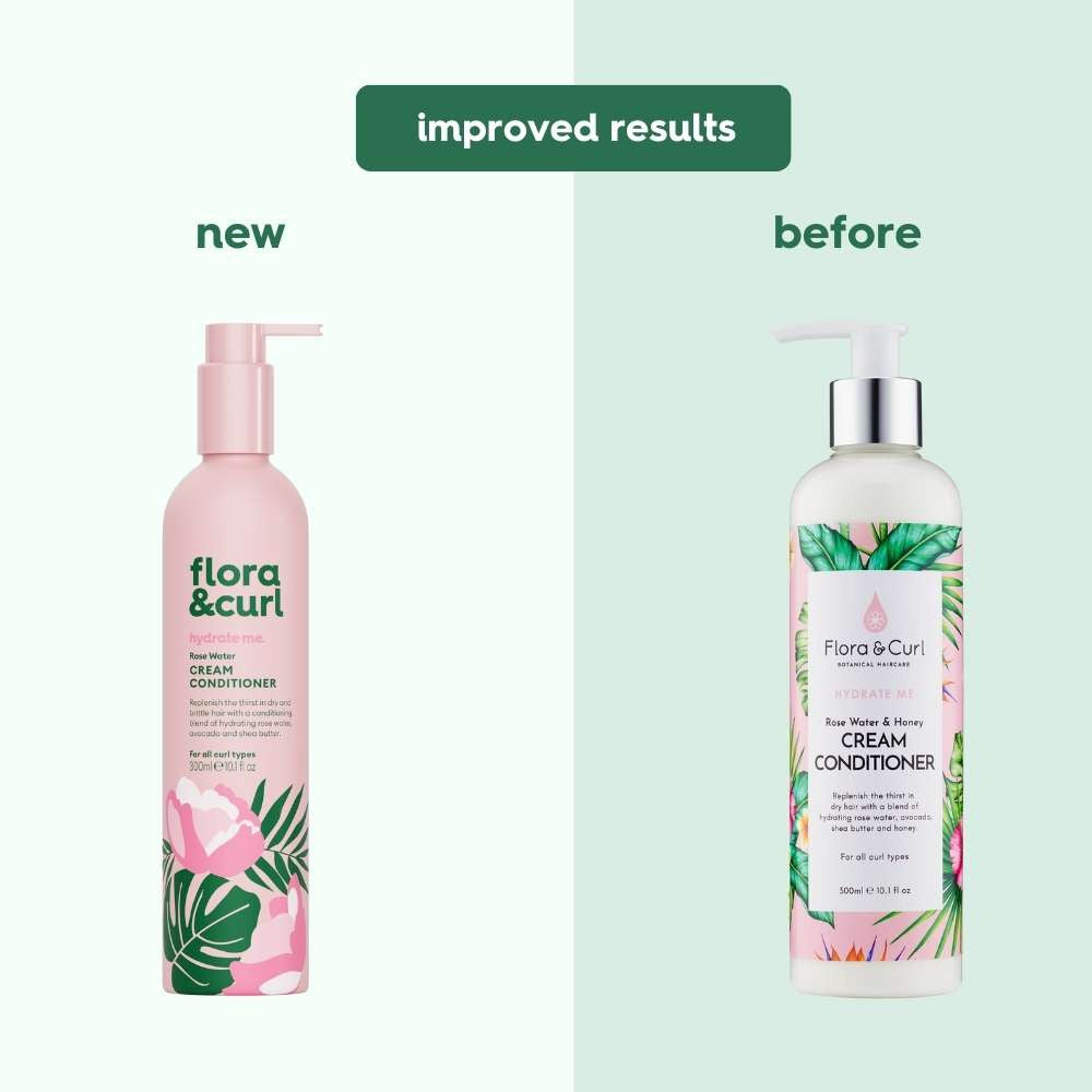 Flora & Curl Hydrate Me Rose Water Cream Conditioner 300ml