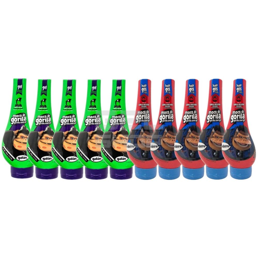 Moco De Gorila Snot Gel Pack of 5 (5 Galan, 5 Rockero)