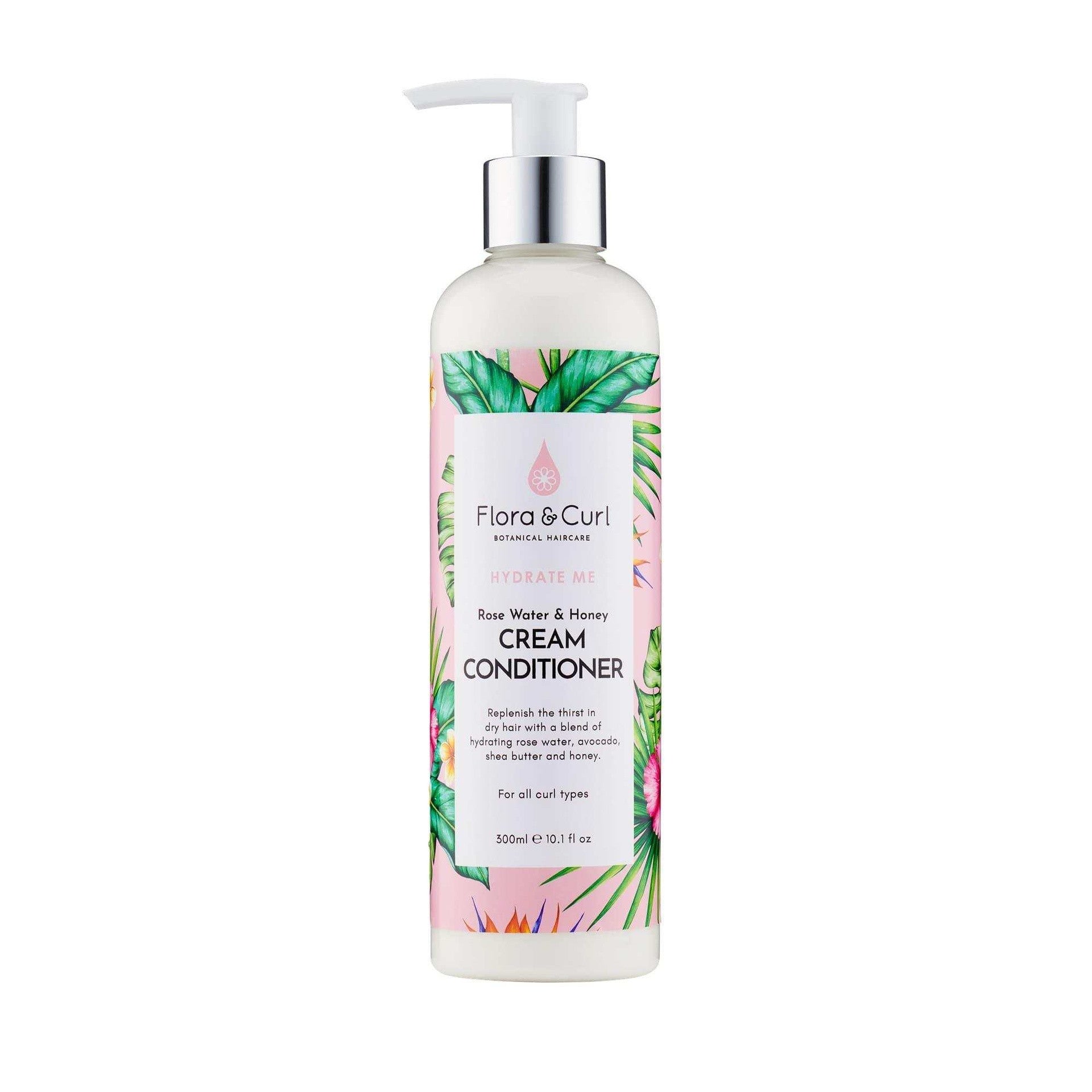 Flora & Curl Hydrate Me Rose Water Cream Conditioner 300ml