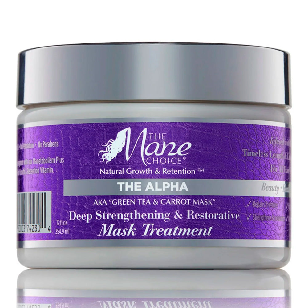 The Mane Choice The Alpha Green Tea And Carrot Deep Strengthening And Restorative Mask Treatment  355ml