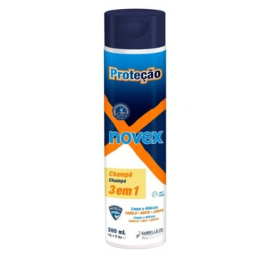 Novex Protection Shampoo 3 In 1 (Hair - Face - Body) 300ml