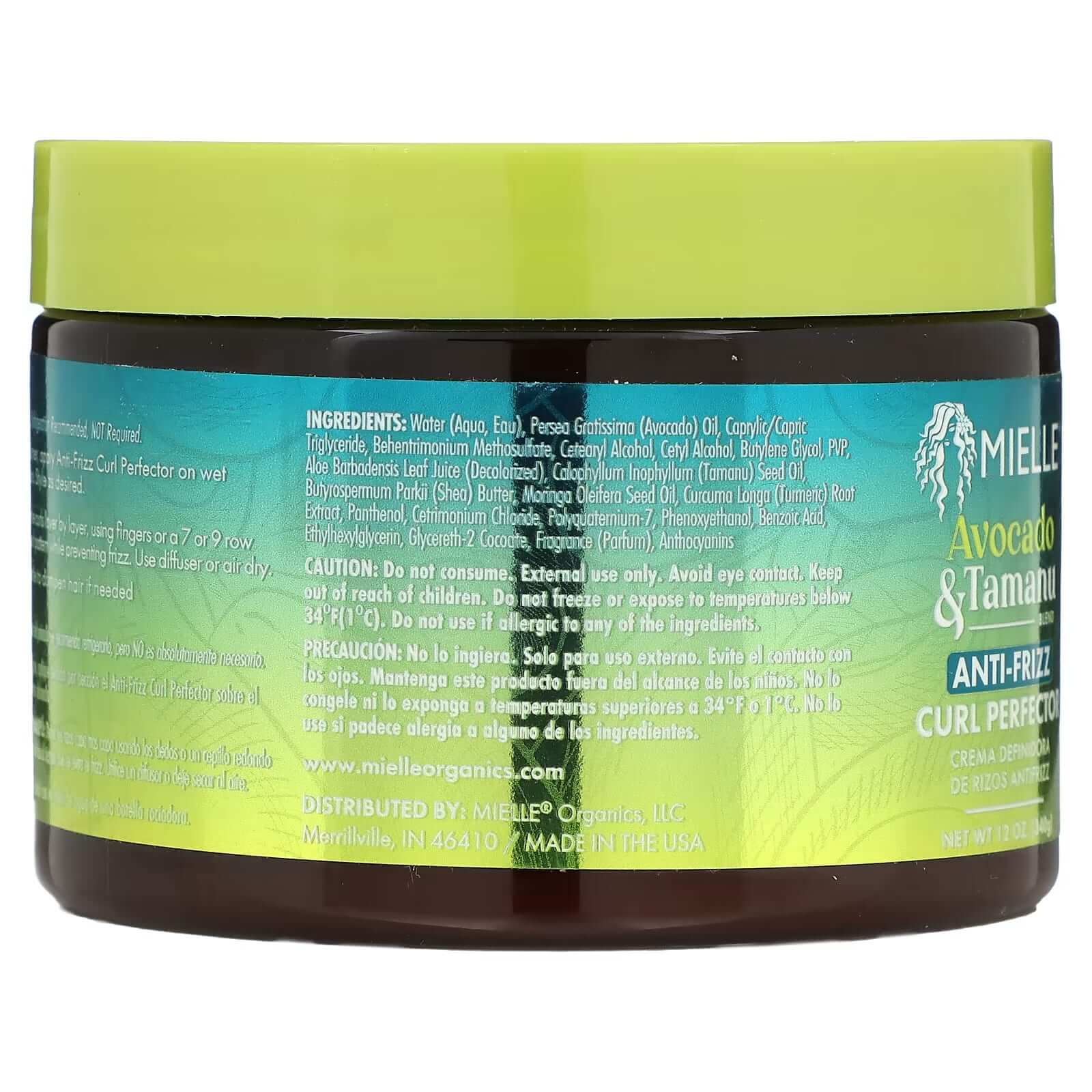 Mielle Avocado & Tamanu Anti-Frizz Curl Perfector Crème 340g